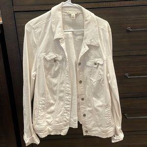 Jones New York white denim jacket